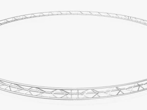 circle triangular truss - full diameter 1000cm 3D Model
