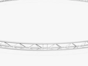 circle triangular truss - full diameter 1000cm 3D Model