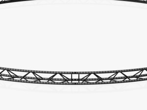 circle triangular truss - full diameter 1000cm 3D 모델