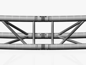 circle triangular truss - full diameter 1000cm 3D Model