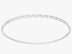 circle triangular truss - full diameter 1000cm 3D Model
