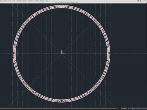 circle triangular truss - full diameter 1000cm 3D 모델