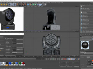 luz de palco 4 Modelo 3D