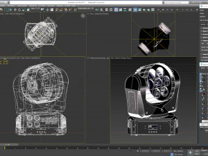 luz de palco 4 Modelo 3D