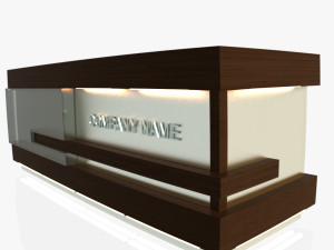 reception desk 1 Model 3D