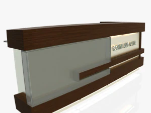 reception desk 1 3D Model