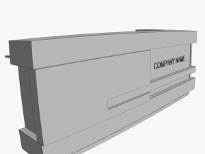 reception desk 1 Model 3D