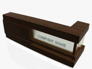reception desk 1 Model 3D