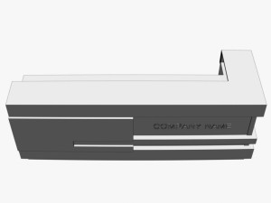 reception desk 1 Model 3D