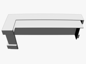 reception desk 1 Model 3D