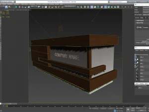 reception desk 1 3D Model