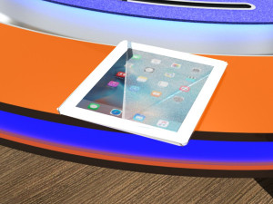 virtual tv studio podium desk imac27 ipad2 3D 모델