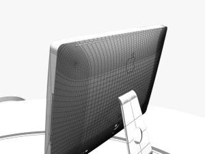 virtual tv studio podium desk imac27 ipad2 3D 모델