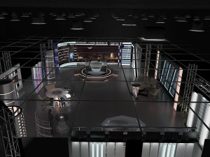 virtual tv studio news set 6 3D 모델