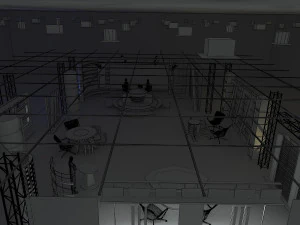 virtual tv studio news set 6 3D Model