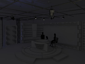 virtual tv studio news set 6 3D Модель