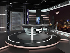 virtual tv studio news set 6 3D Модель