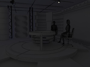 virtual tv studio news set 6 3D Модель