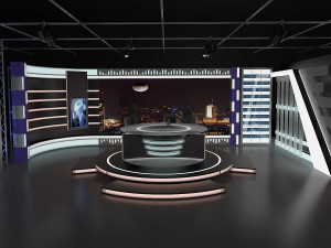 virtual tv studio news set 6 3D Модель