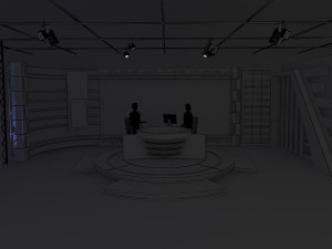 virtual tv studio news set 6 3D Модель