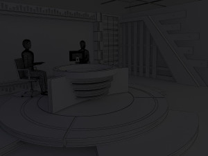 virtual tv studio news set 6 3D Модель