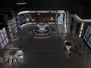 virtual tv studio news set 6 3D Модель