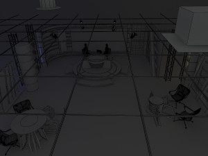 virtual tv studio news set 6 3D Модель