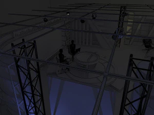 virtual tv studio news set 6 3D Model