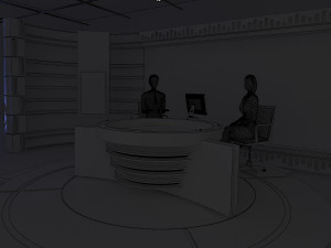 virtual tv studio news set 6 3D Модель