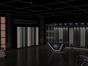 virtual tv studio news set 6 3D Модель