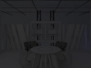 virtual tv studio news set 6 3D Model