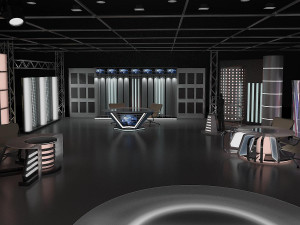 virtual tv studio news set 6 3D Модель