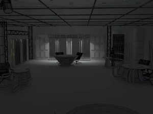 virtual tv studio news set 6 3D Model