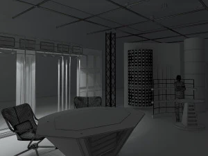 virtual tv studio news set 6 3D Model