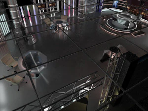 virtual tv studio news set 6 3D Model