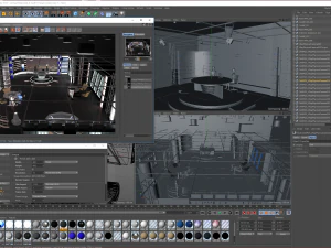 virtual tv studio news set 6 3D Model