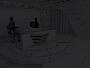 virtual tv studio news set 11 3D Model