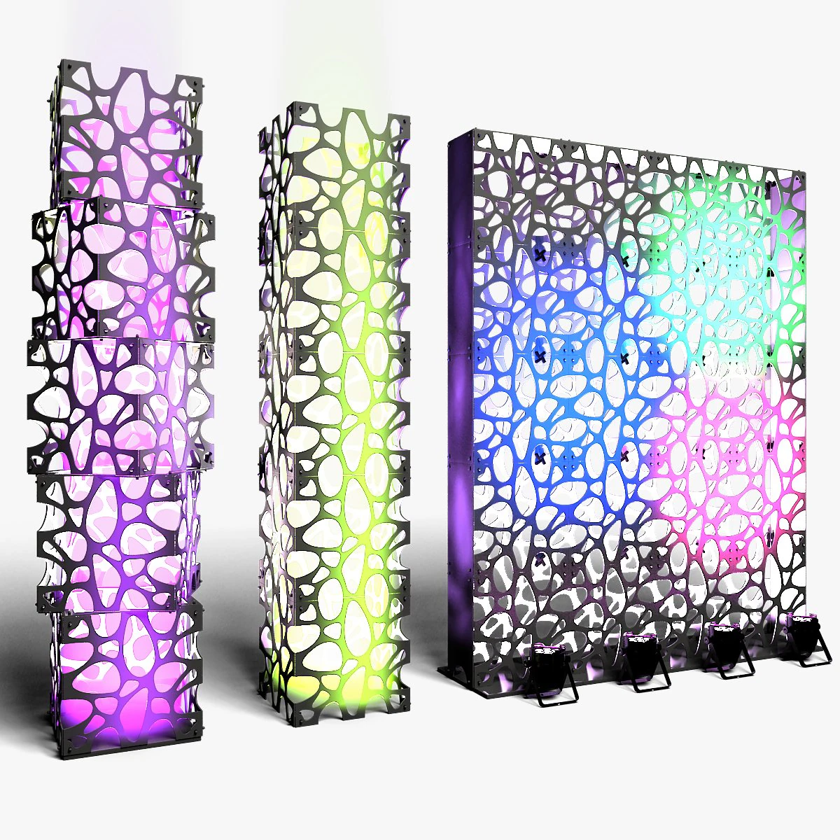 Stage Decor 03 - Modular Wall Column 3D Model .c4d .max .obj .3ds .fbx .stl .blend 