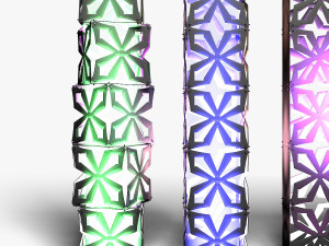 Stage Decor 04 - Modular Wall Column Model 3D