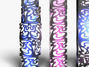 Stage Decor 09 - Modular Wall Column Modelo 3D