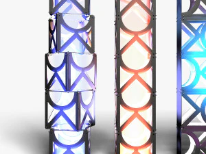 Stage Decor 11 - Modular Wall Column 3D Model