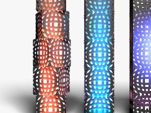 Stage Decor 12 - Modular Wall Column Model 3D