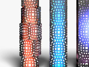 Stage Decor 12 - Modular Wall Column 3D Model