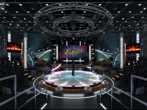 Virtual TV Studio Entertainment Set 2 Modèle 3D