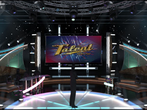 Virtual TV Studio Entertainment Set 2 3D 模型