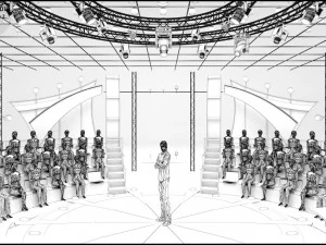 Virtual TV Studio Entertainment Set 2 3D Model