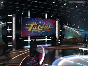 Virtual TV Studio Entertainment Set 2 3D Model