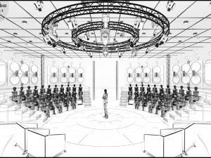 Virtual TV Studio Entertainment Set 3 Modèle 3D