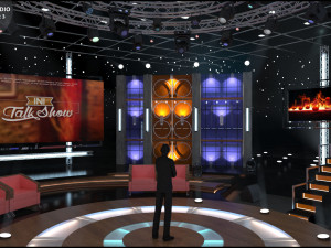 Virtual TV Studio Entertainment Set 3 Modèle 3D