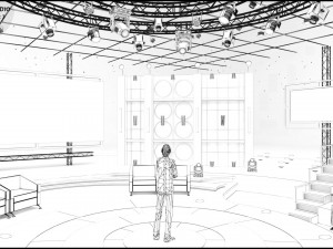 Virtual TV Studio Entertainment Set 3 Modèle 3D